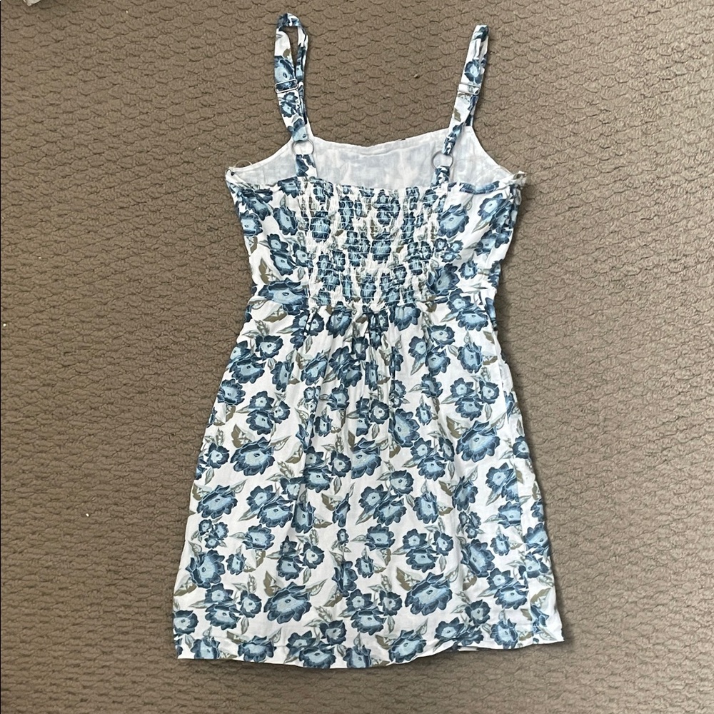 Blue Rock and Roll Floral Sundress with Buttons - Picture 5 of 5